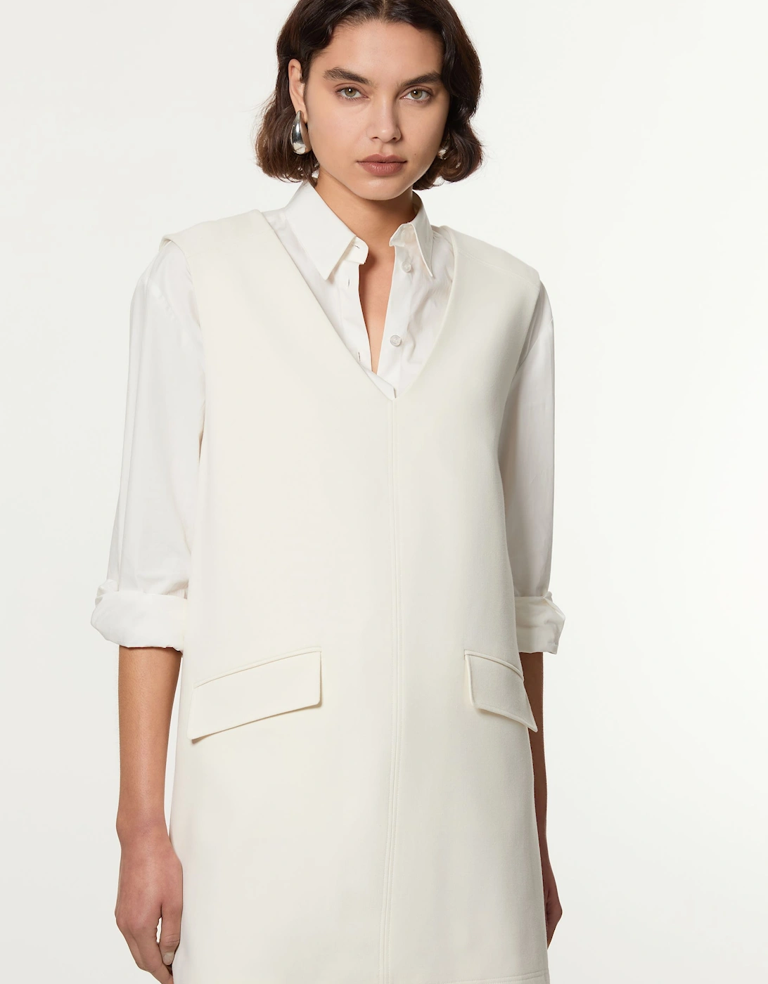 Compact Stretch Essential Pocket Detail Tailored Mini Dress, 2 of 1