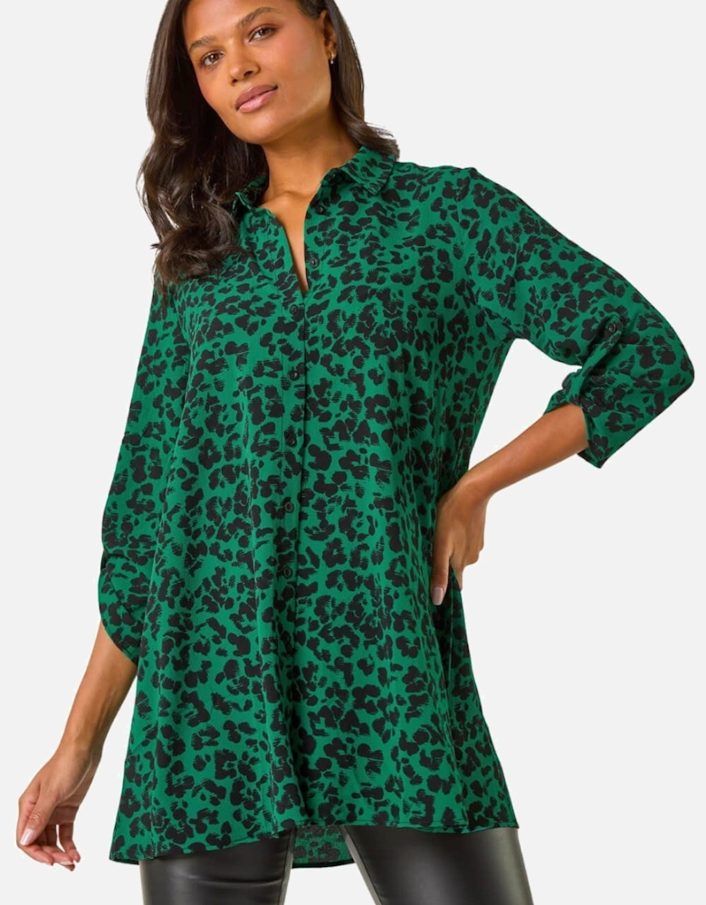 Swing Shape Animal Print Blouse