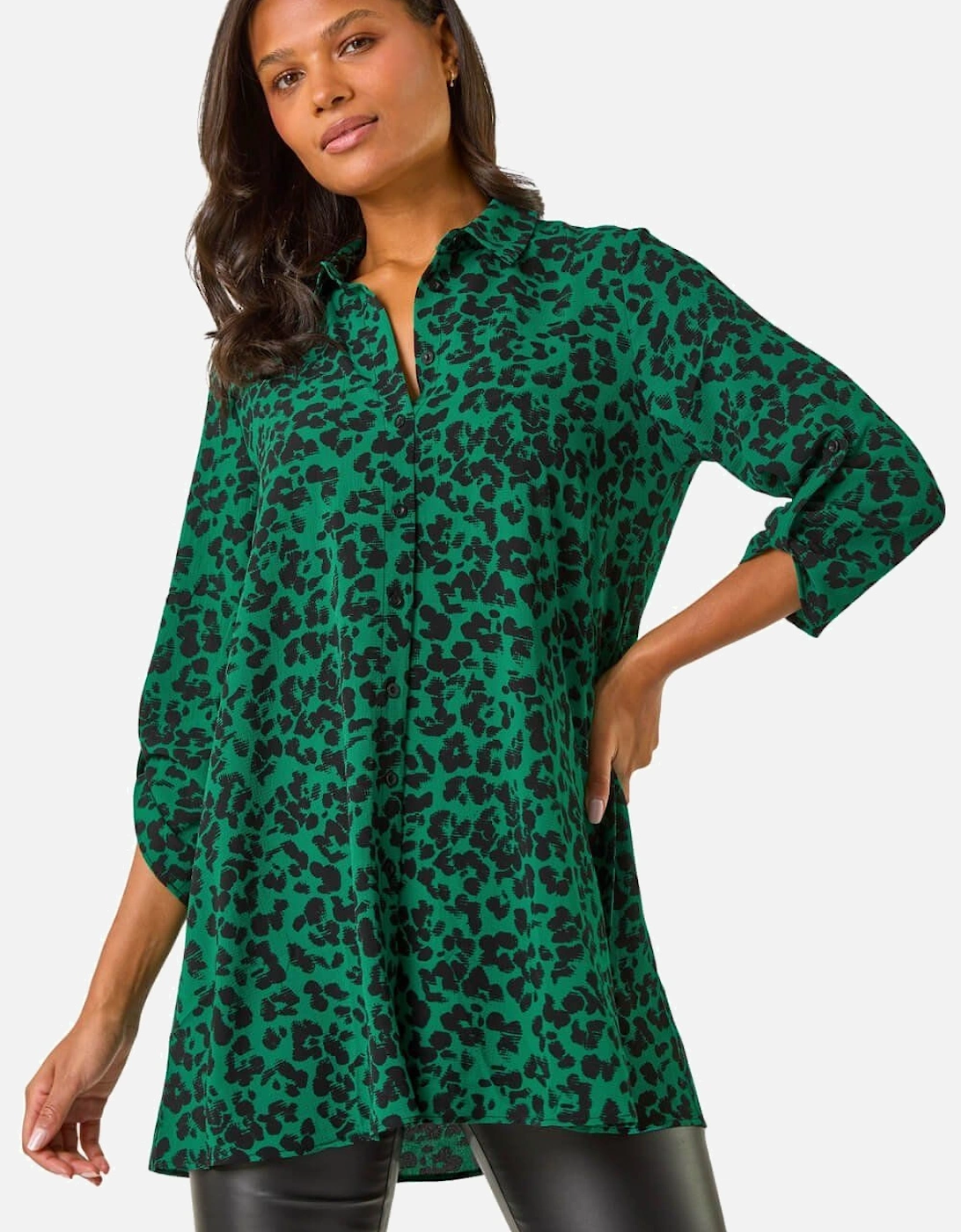 Swing Shape Animal Print Blouse, 2 of 1