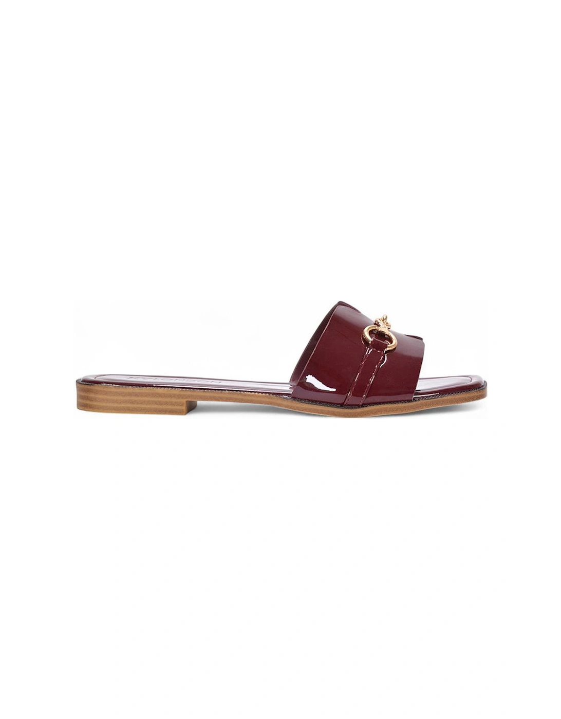 'Lesley' Square Toe Mule Slider Sandals With Buckle Detail, 2 of 1