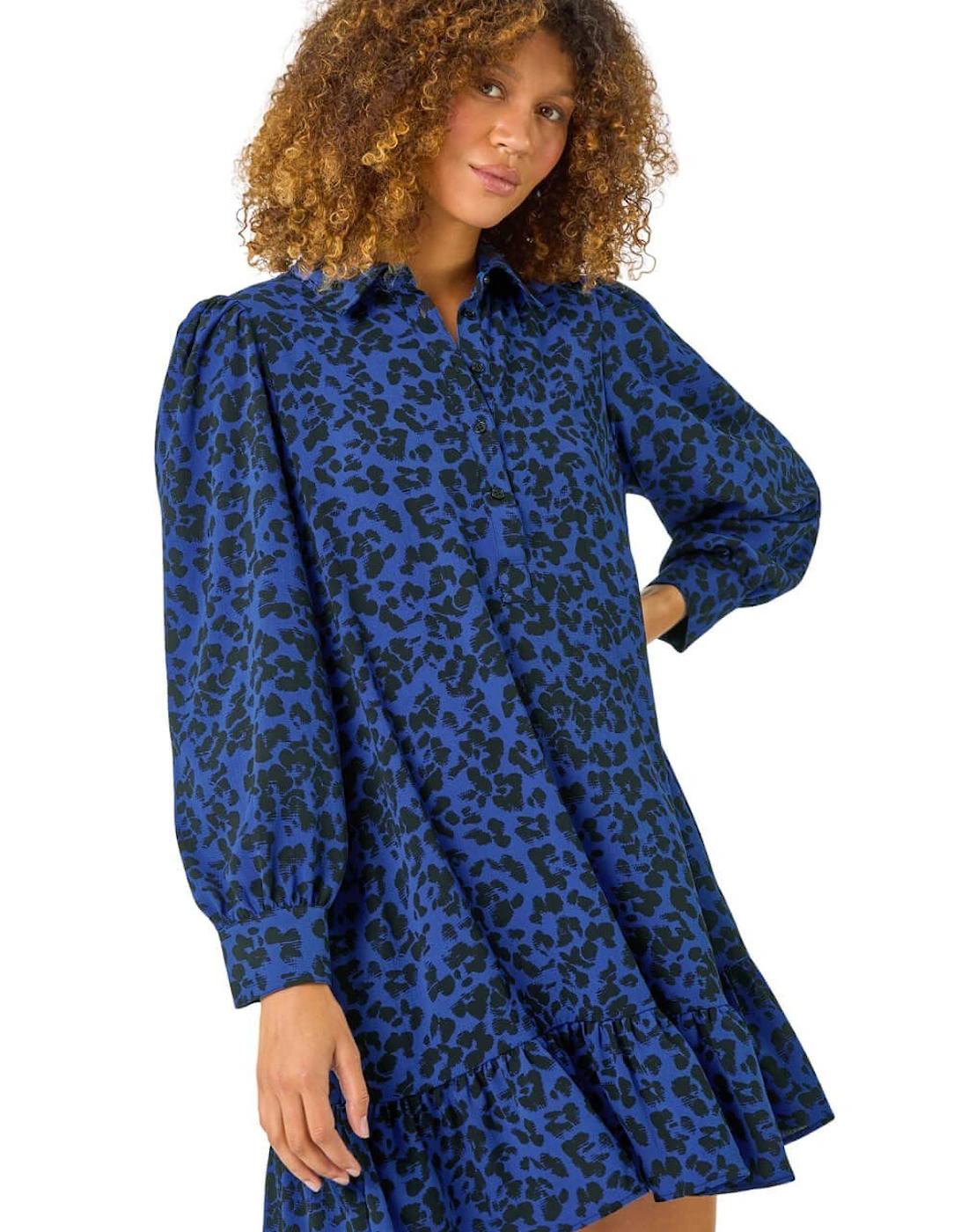 Abstract Print Shirt Dress, 2 of 1