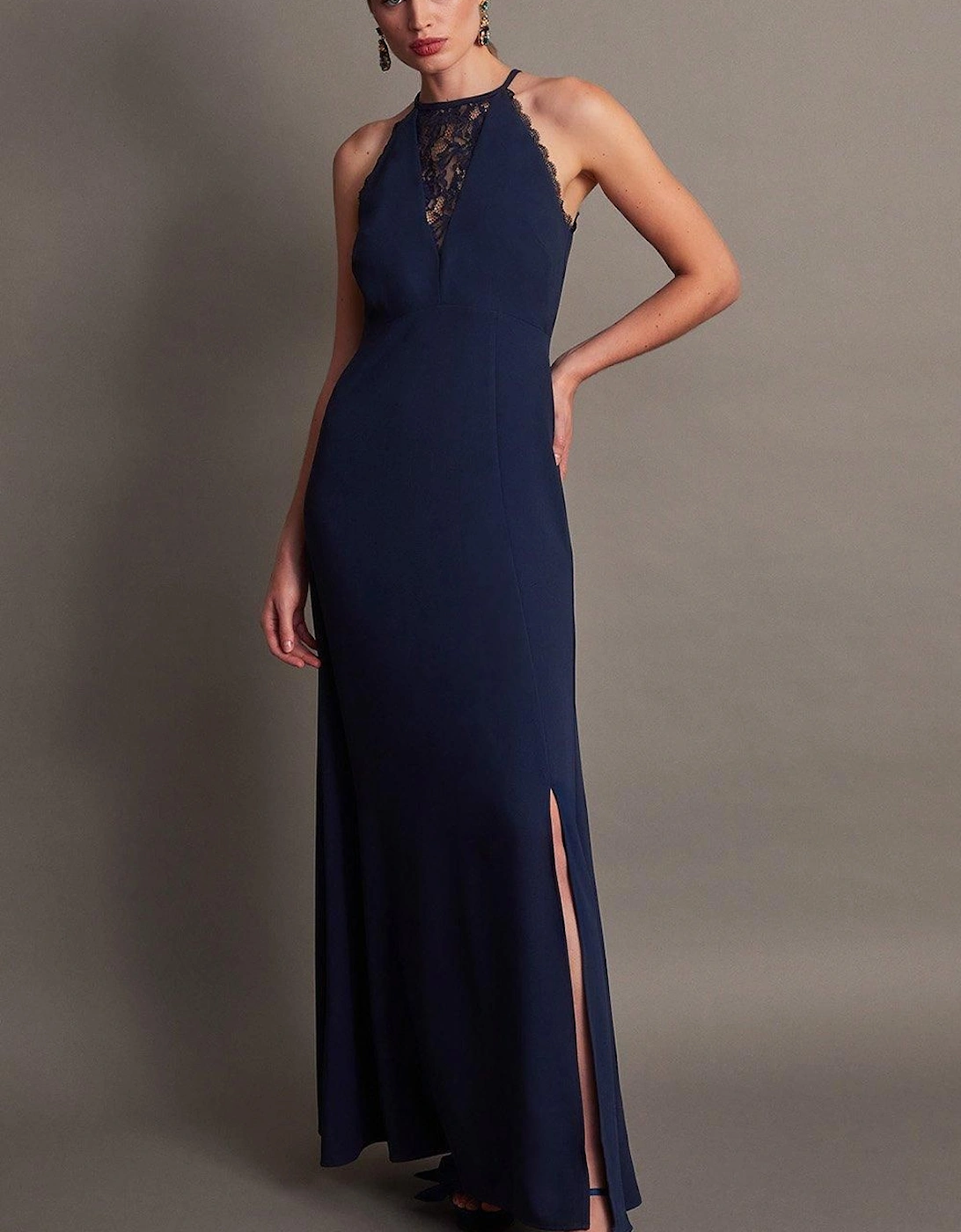Jackie Lace Halter Dress Blue, 2 of 1