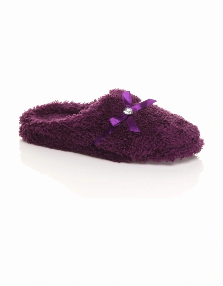 Flat  Heel Fleece Mules  Slippers