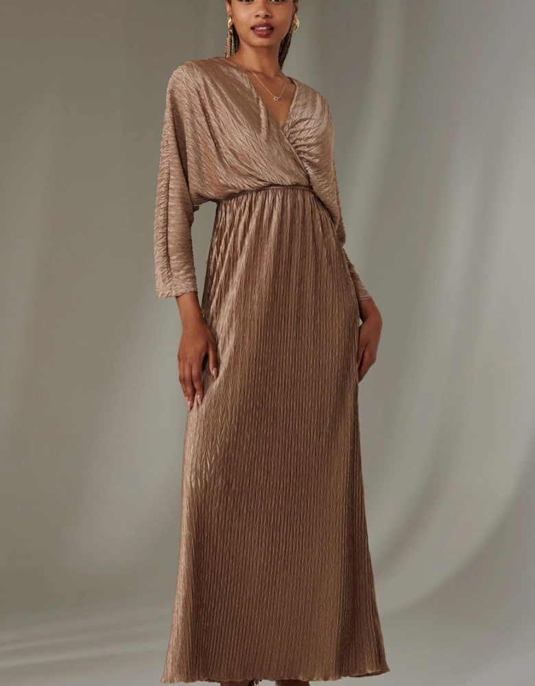 Ruffle Hem Chiffon Midi Dress