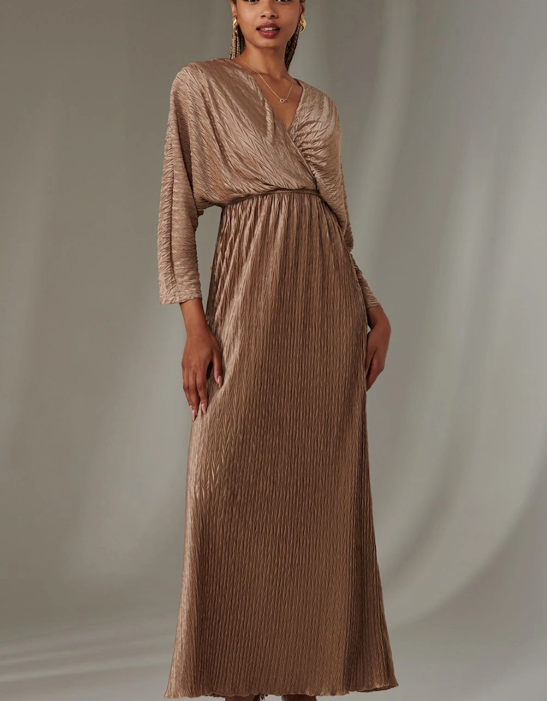 Ruffle Hem Chiffon Midi Dress, 2 of 1