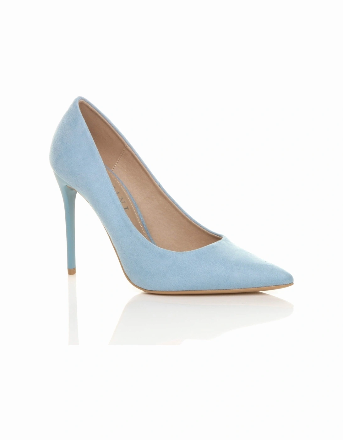 High Stiletto Heel  Faux Suede Court Shoes, 2 of 1