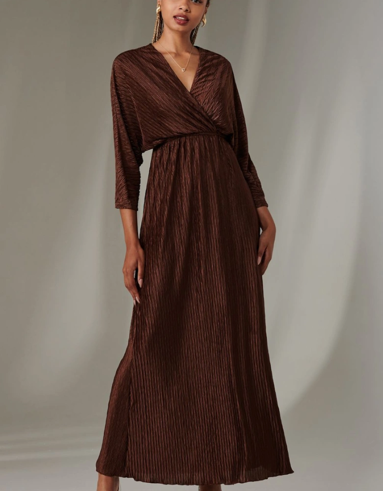Ruffle Hem Chiffon Midi Dress