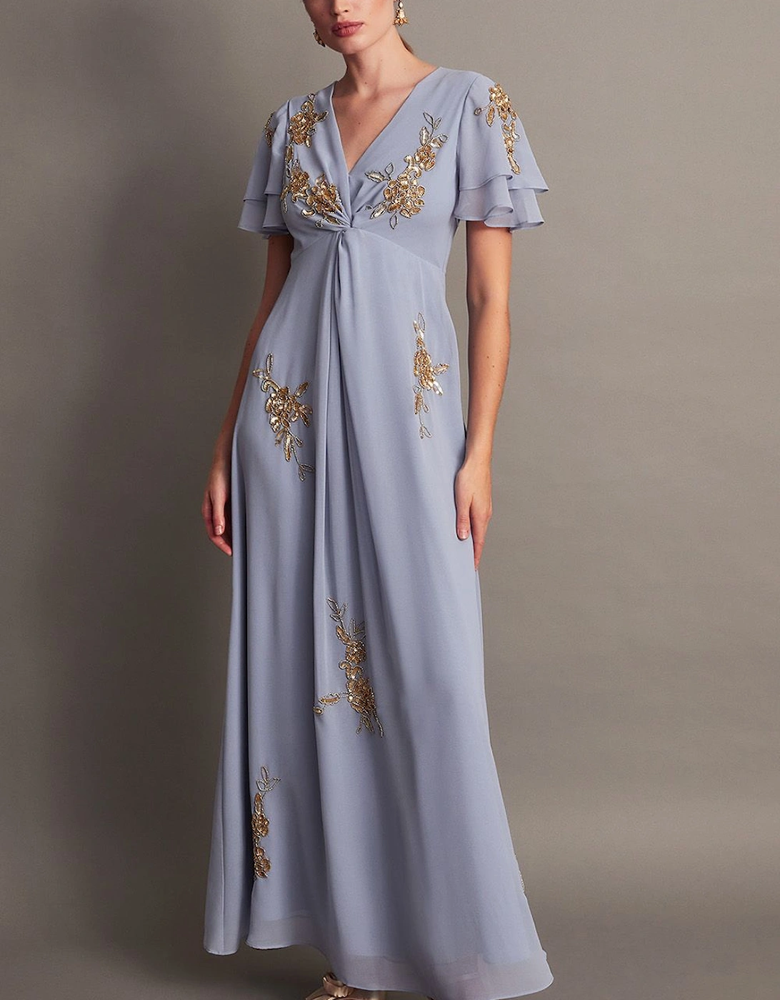 Kendra Embellished Maxi Dress Blue, 2 of 1