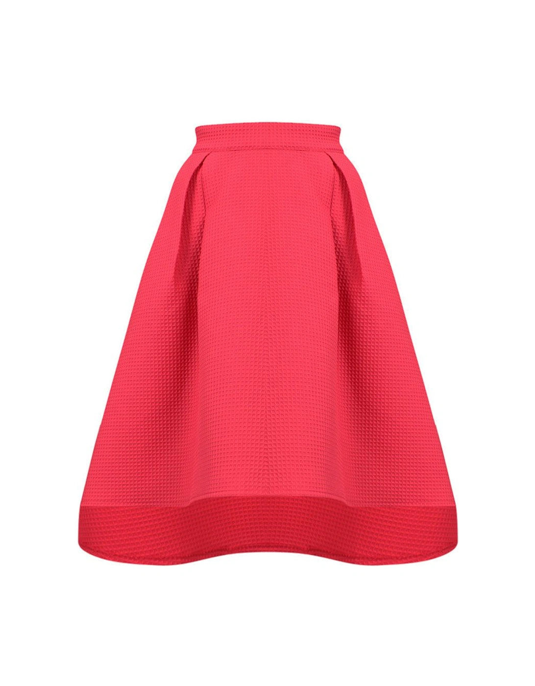 Textured High-Low Pleated Midi Skirt, 2 of 1
