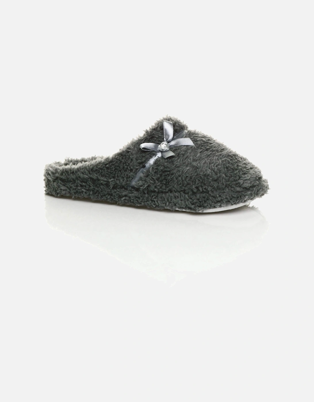 Flat  Heel Fleece Mules  Slippers, 2 of 1