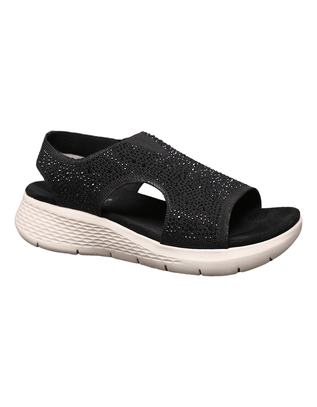 Sparkly Slingback Comfort Sandals with Rhinestones and Cushioned Sole, 2 of 1