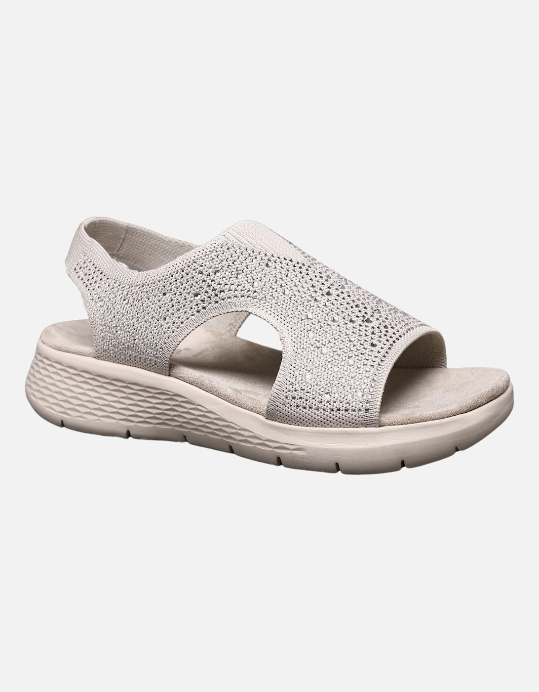 Sparkly Slingback Comfort Sandals with Rhinestones and Cushioned Sole, 2 of 1