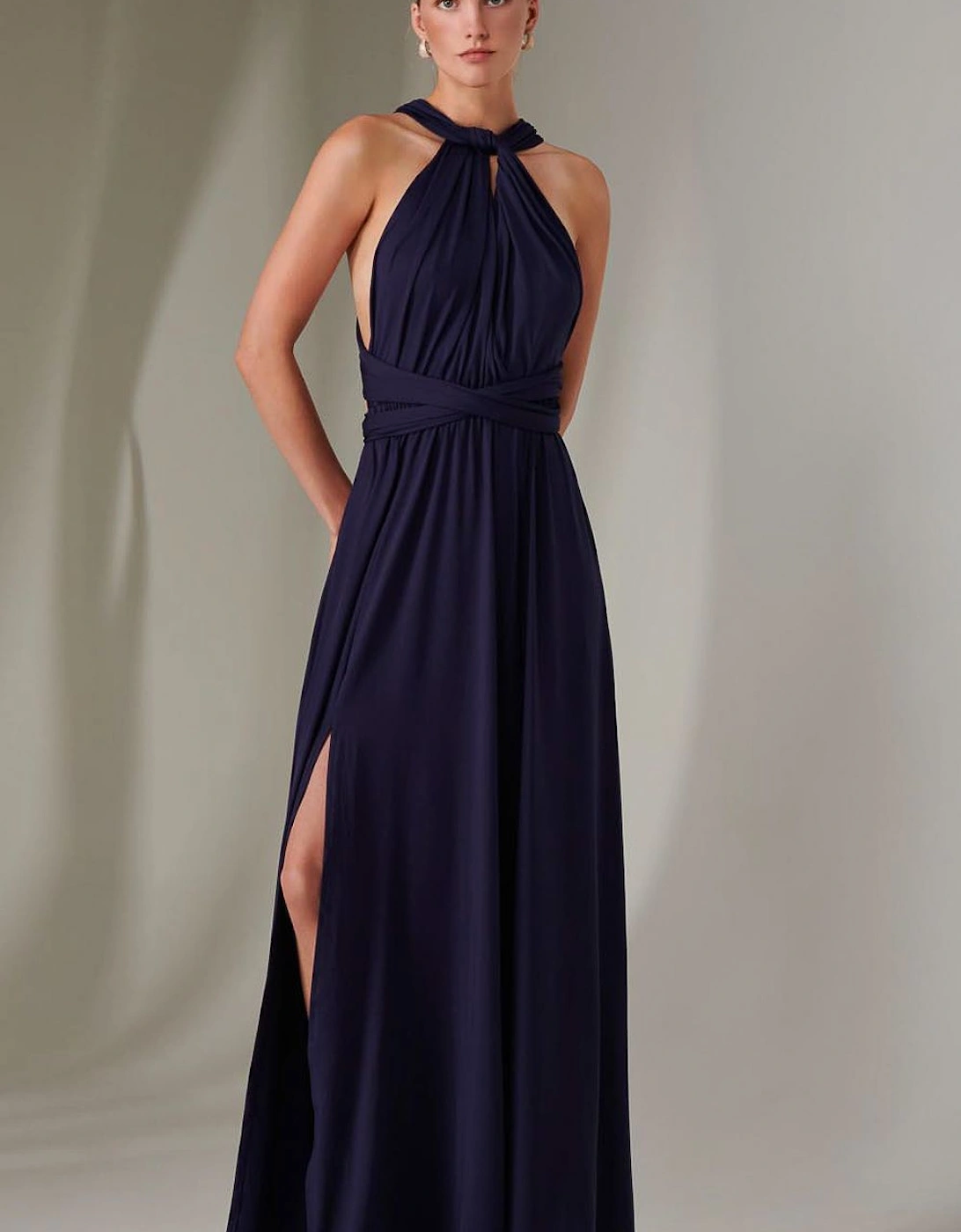 Halter Neck Maxi Bridesmaid Dress, 2 of 1