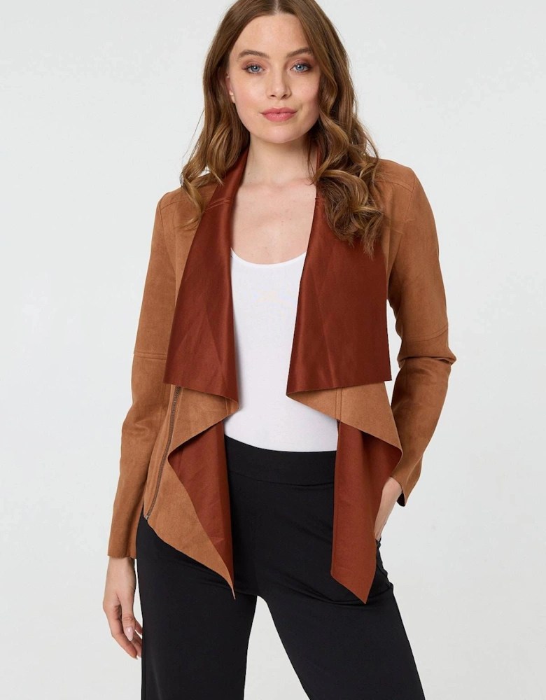 Waterfall Front Cropped Open Jacket