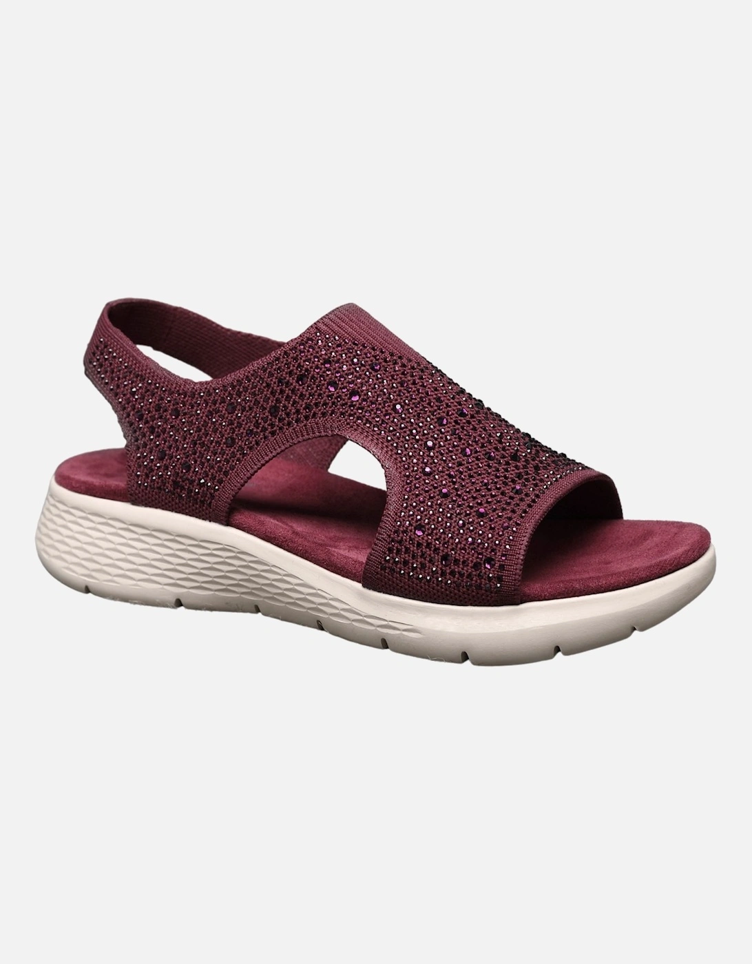 Sparkly Slingback Comfort Sandals with Rhinestones and Cushioned Sole, 2 of 1