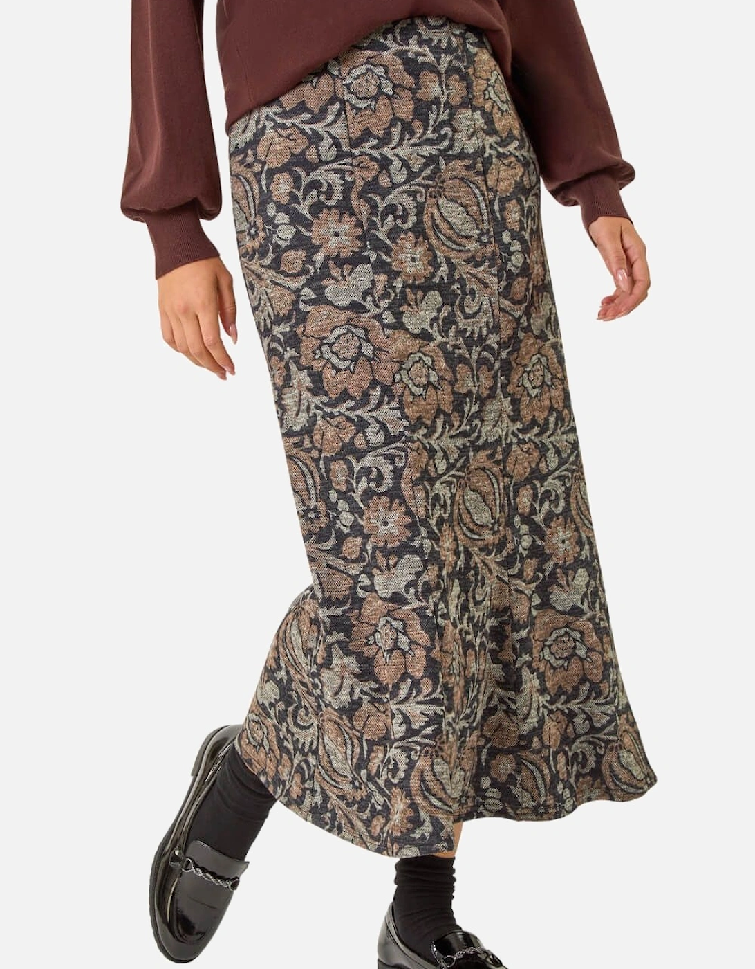 Floral Print Paneled Tulip Skirt, 2 of 1