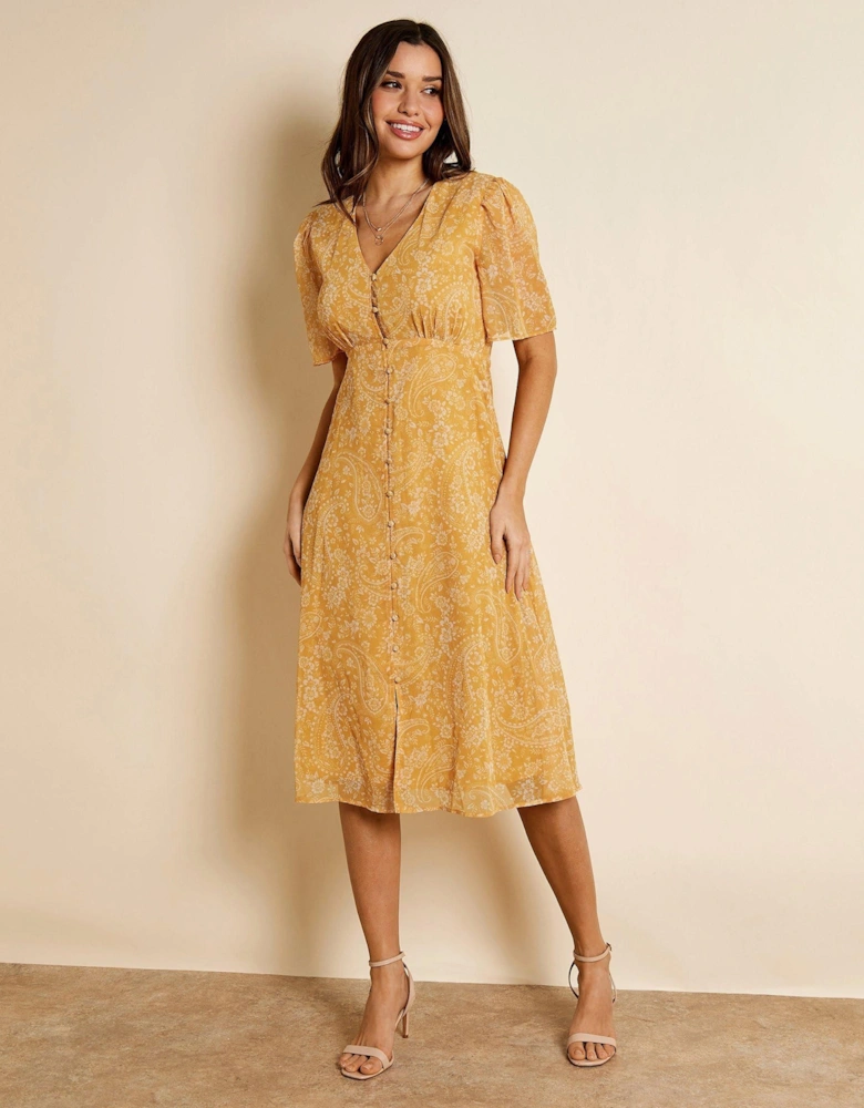 Alena Floral Print Midi Dress