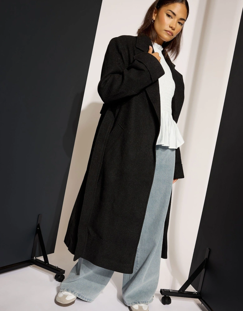 Petite Belted Wrap Coat