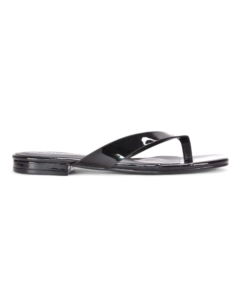 'Rio' Thong Strap Slip On  Flip Flop Square Toe Slide