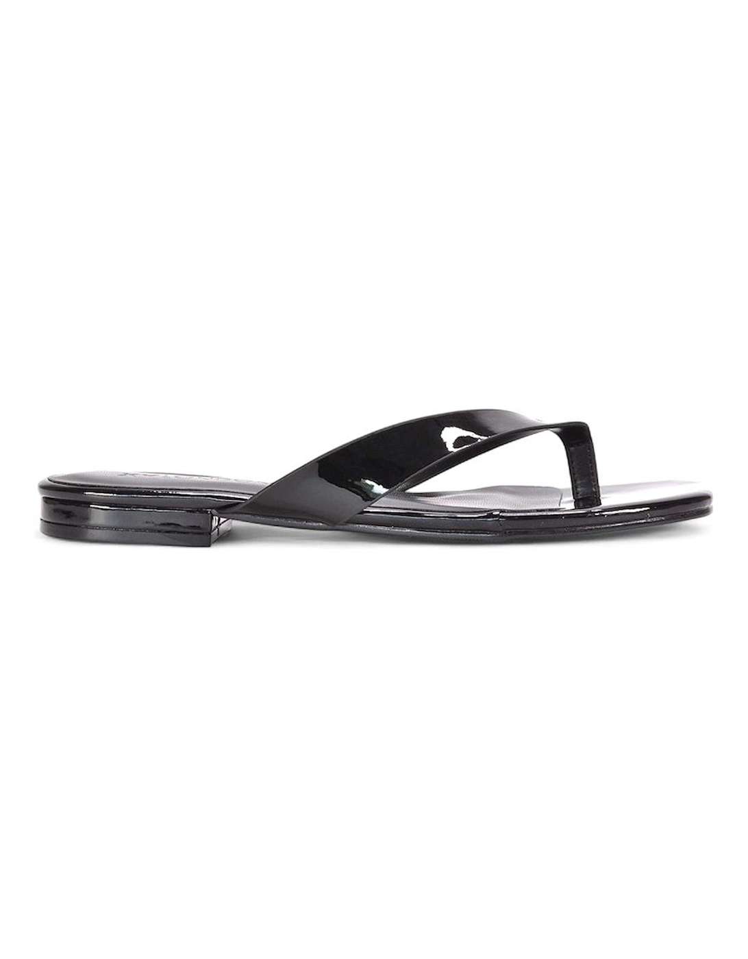 'Rio' Thong Strap Slip On  Flip Flop Square Toe Slide, 2 of 1