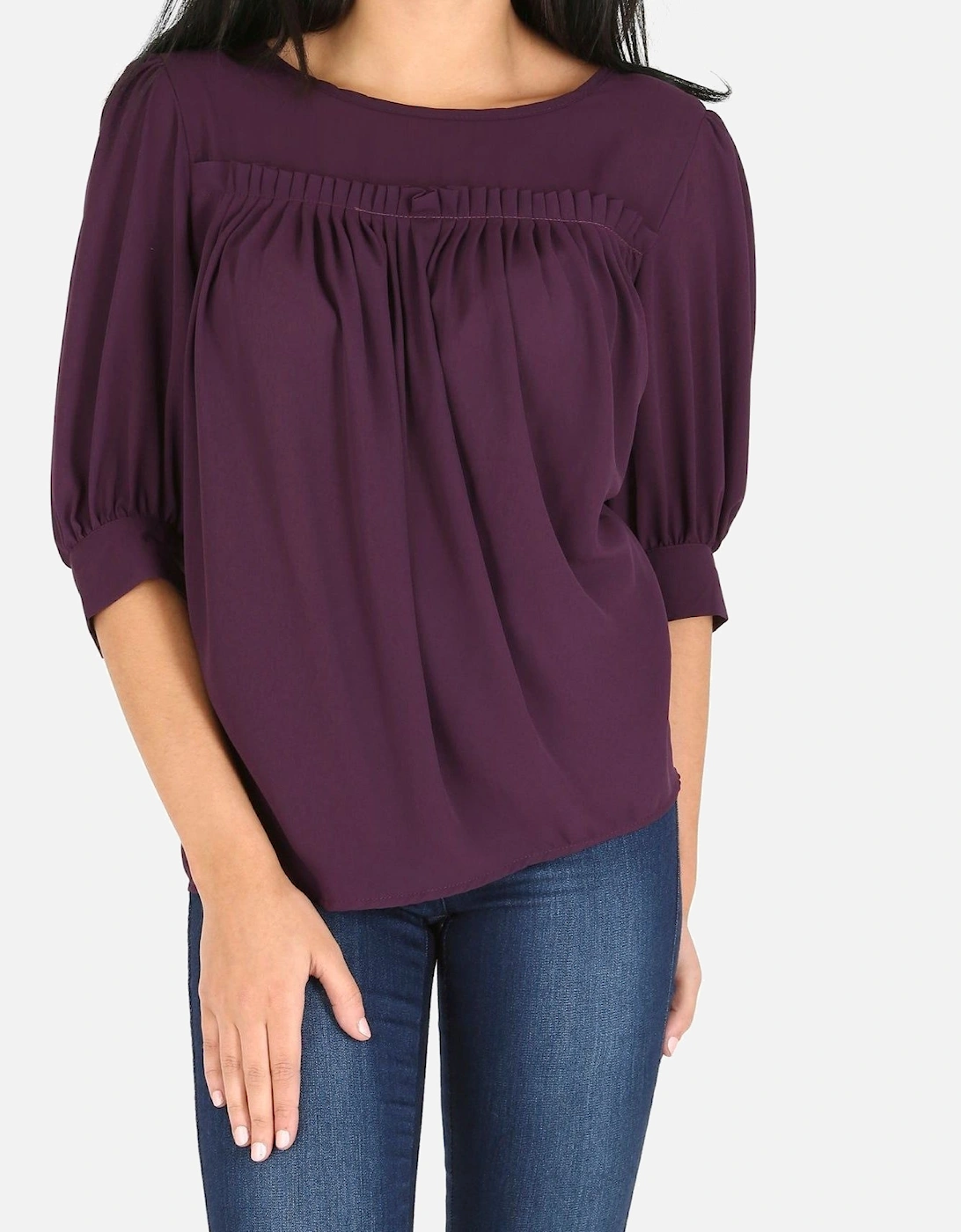 Luxe Satin Dolman Sleeve Blouse, 2 of 1