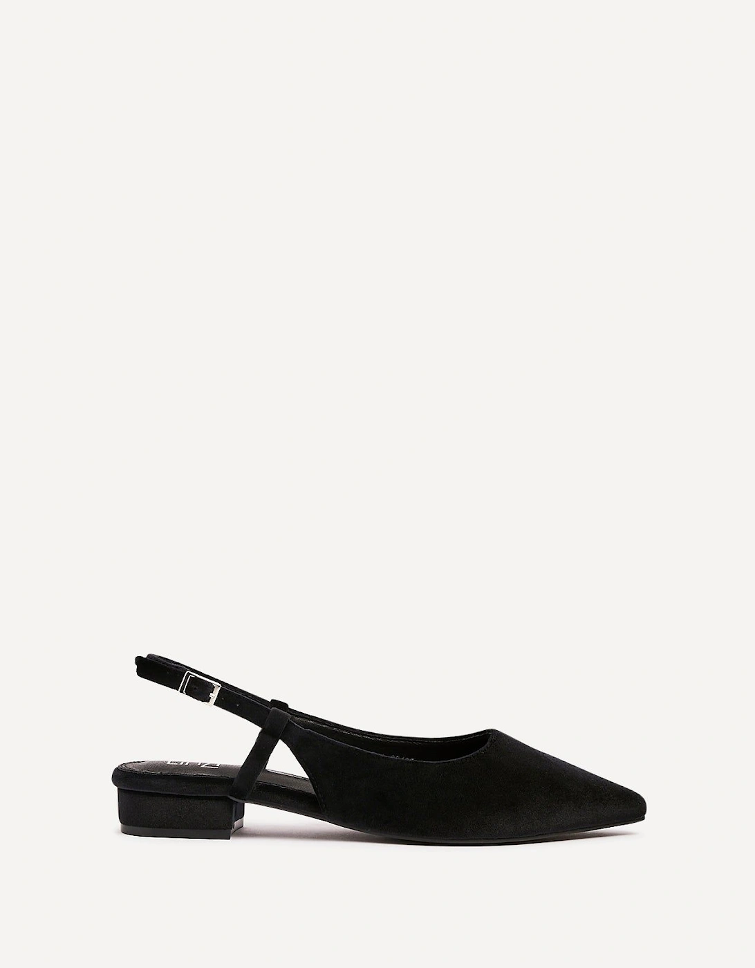 Clasica Black Velvet Pointed Toe Ballet Flat, 2 of 1