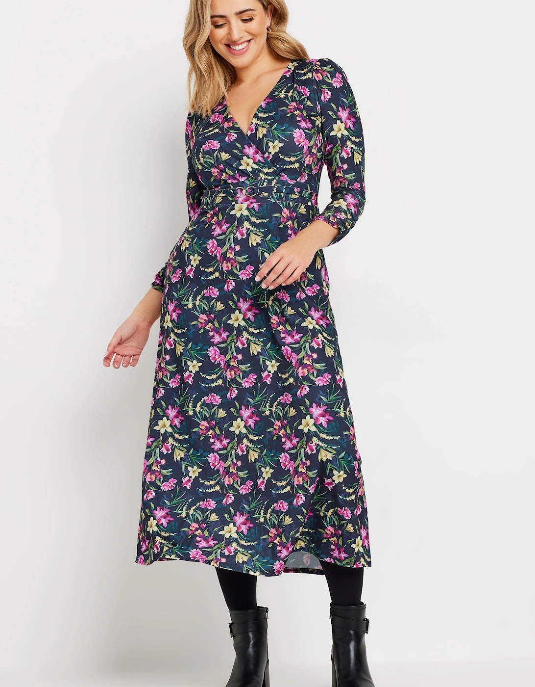 Floral Print Midi Dress, 2 of 1