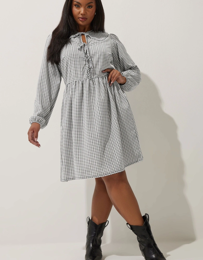 Gingham Collared Dress