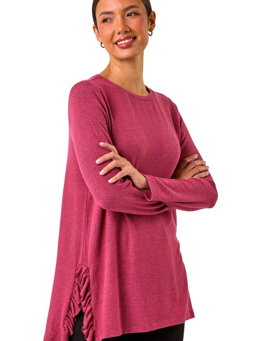Soft Touch Side Ruffle Top, 2 of 1