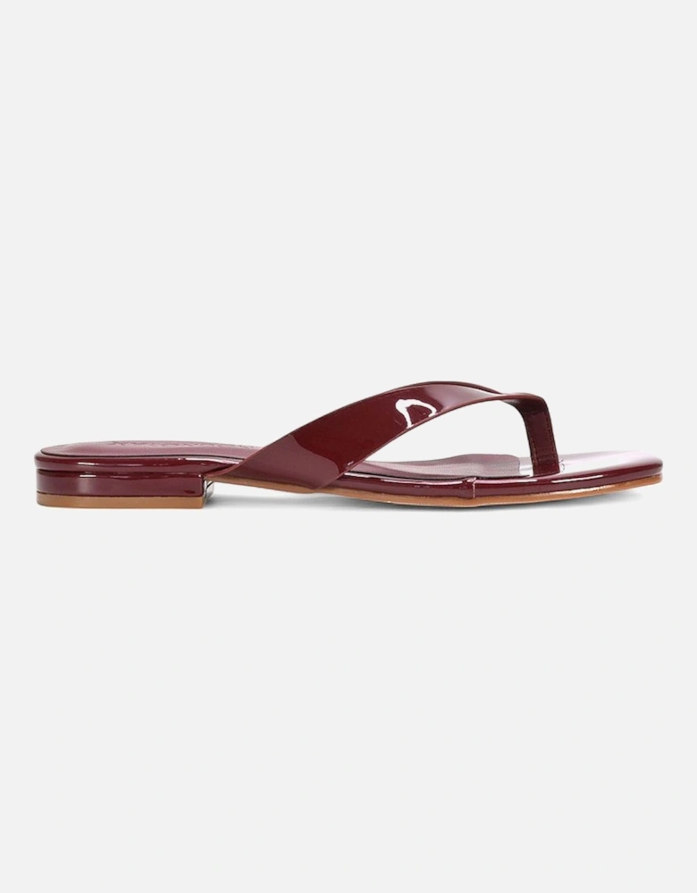 'Rio' Thong Strap Slip On  Flip Flop Square Toe Slide