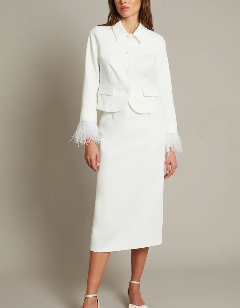 Selah Pencil Bridal Skirt Ivory