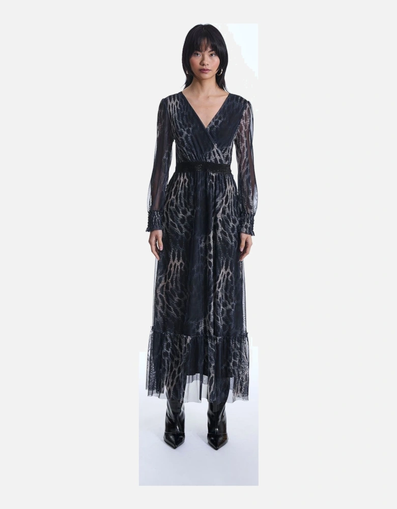 Maxi Tulle Navy Dress