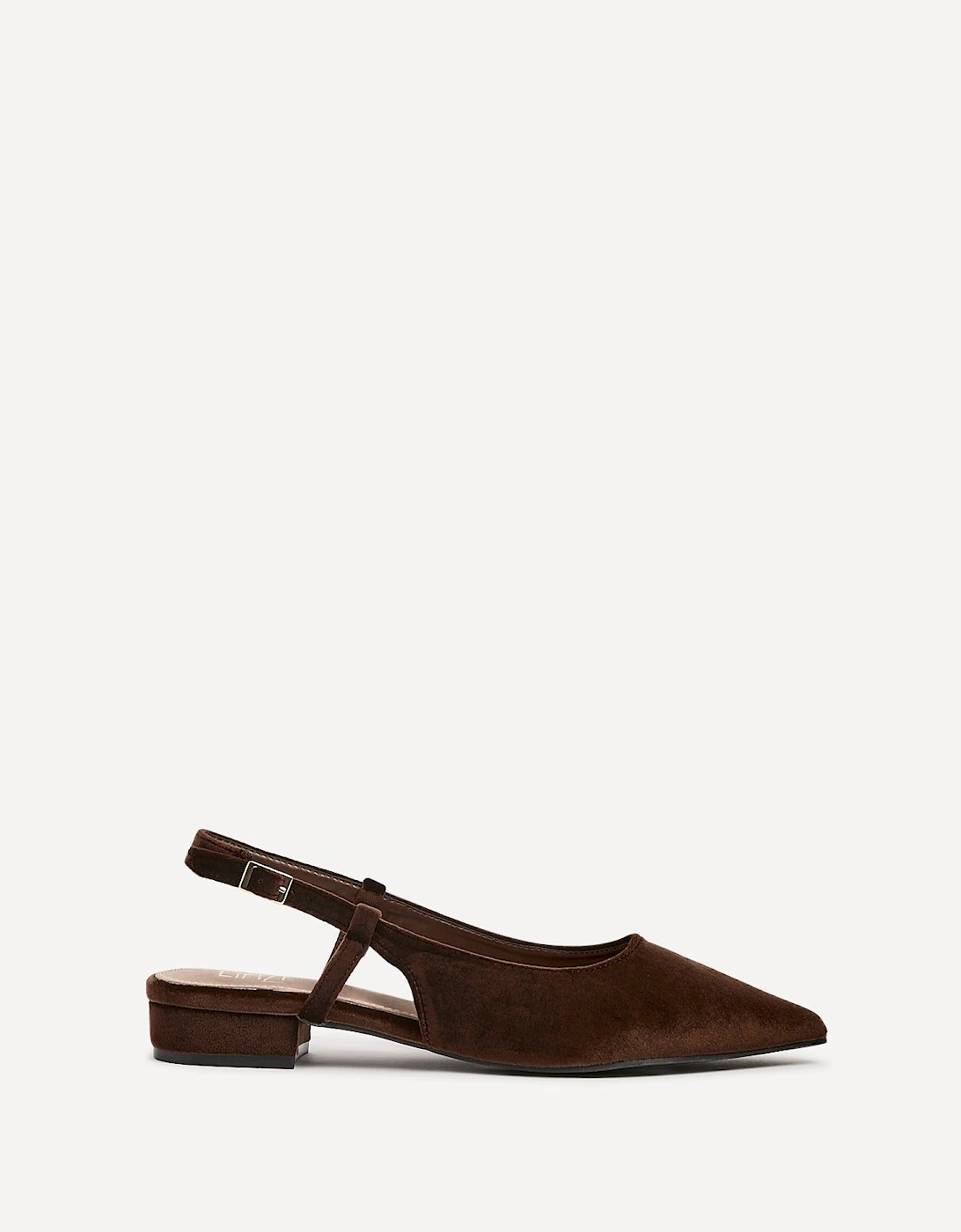Clasica Brown Velvet Pointed Toe Ballet Flat, 2 of 1