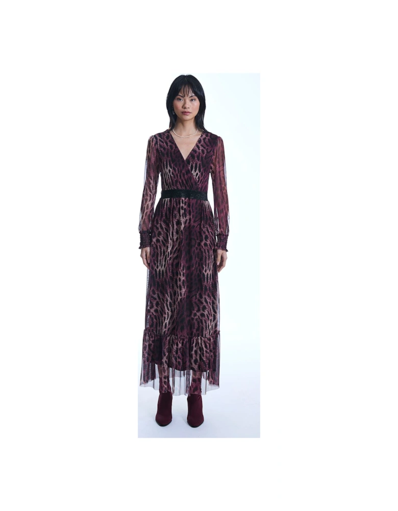 Maxi Tulle Burgundy Dress