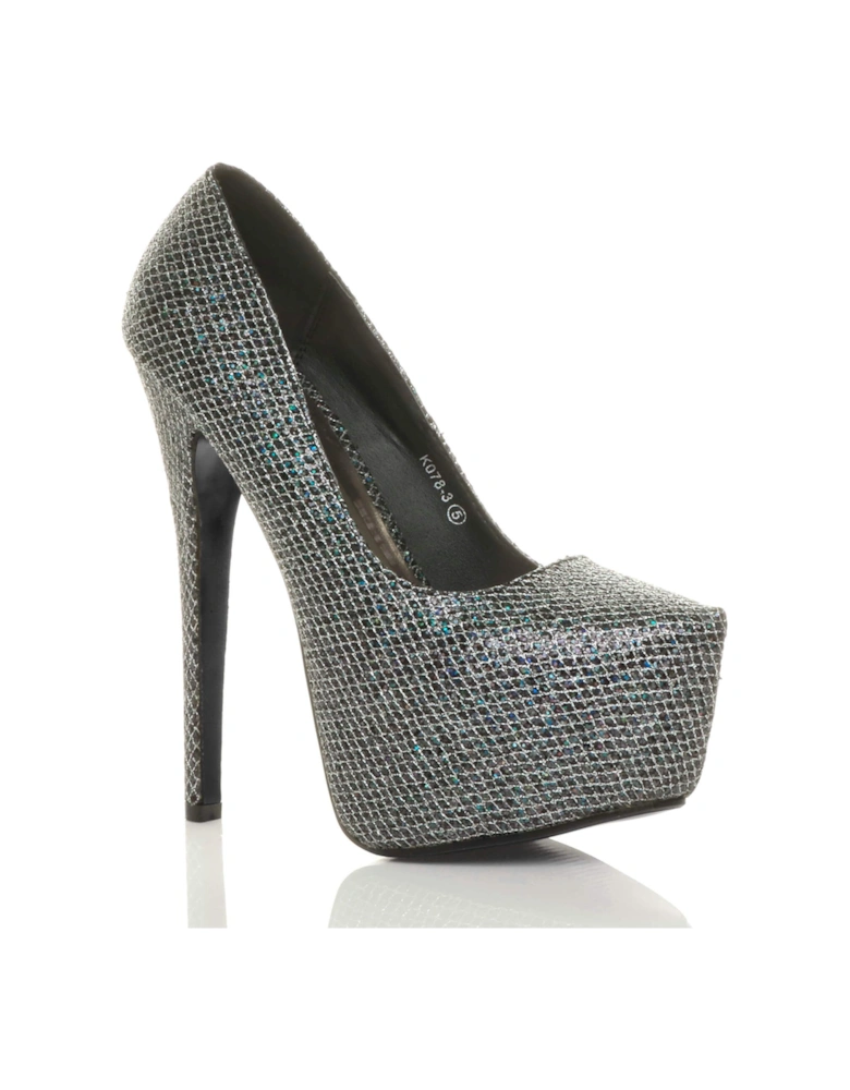 High  Heel Platform  Court Shoes