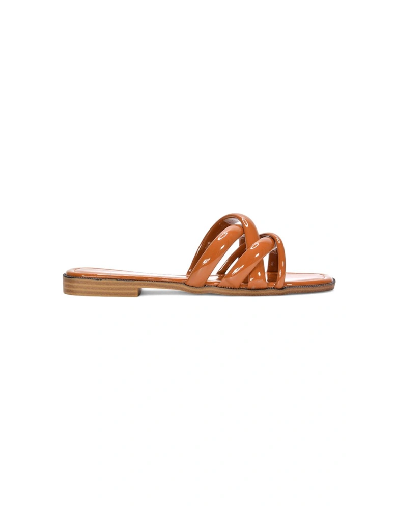 'Fiona' Strappy Flat Open Toe  Sandal Mule Sliders