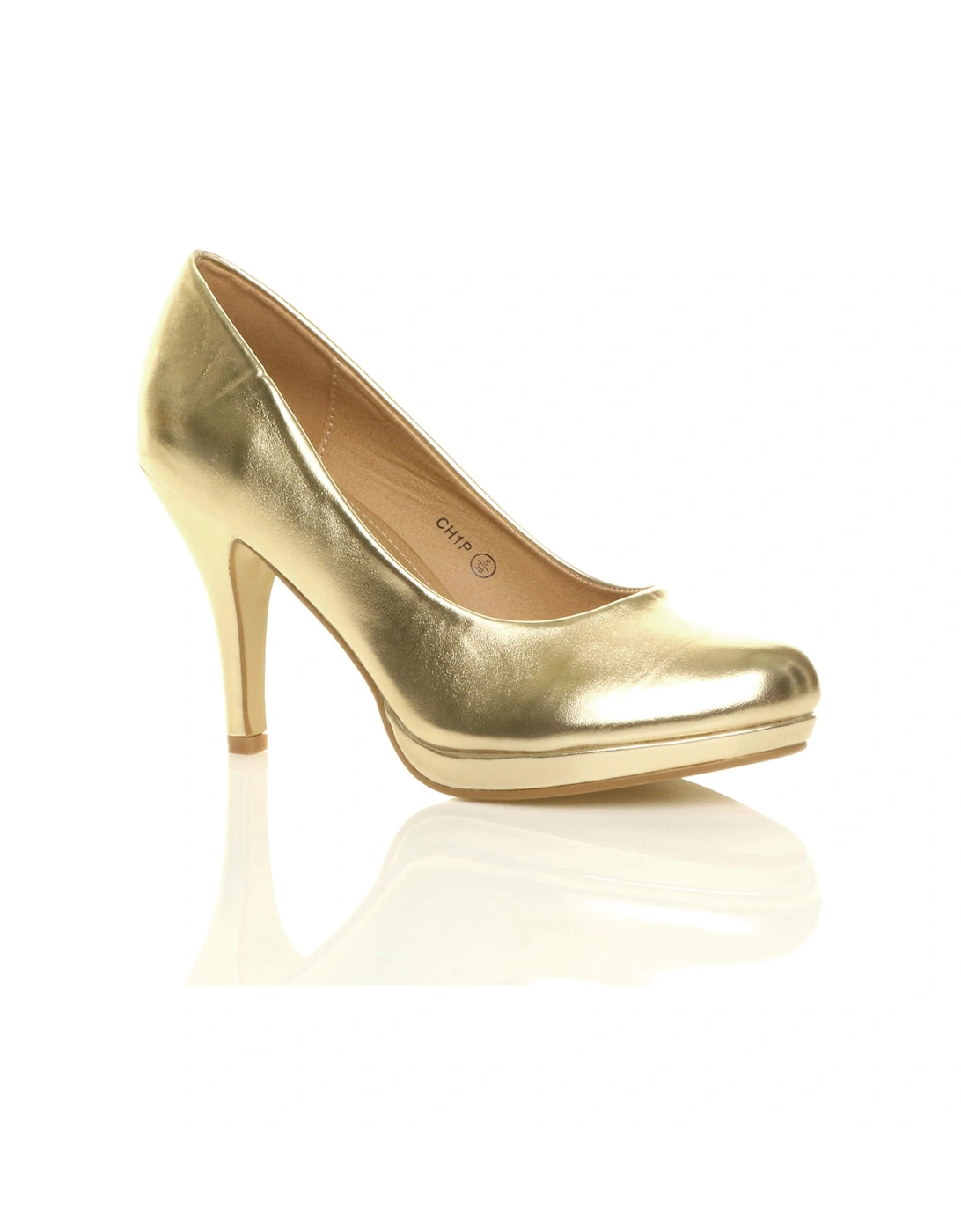 High  Heel  Faux Leather Court Shoes, 2 of 1