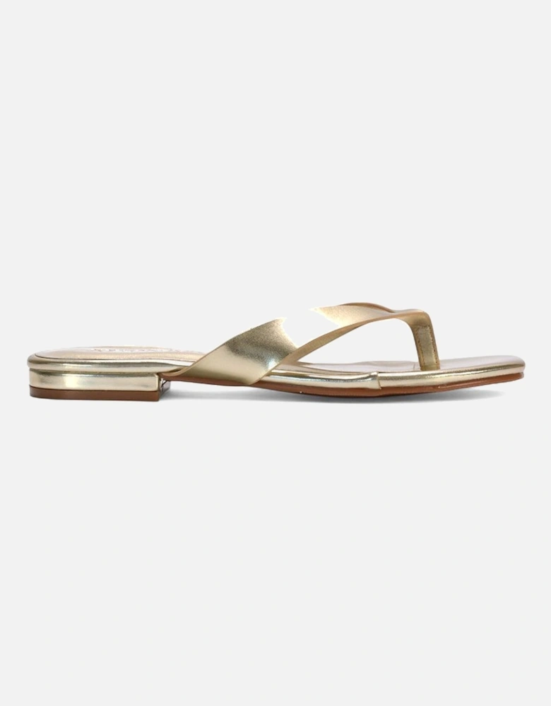 'Rio' Thong Strap Slip On  Flip Flop Square Toe Slide