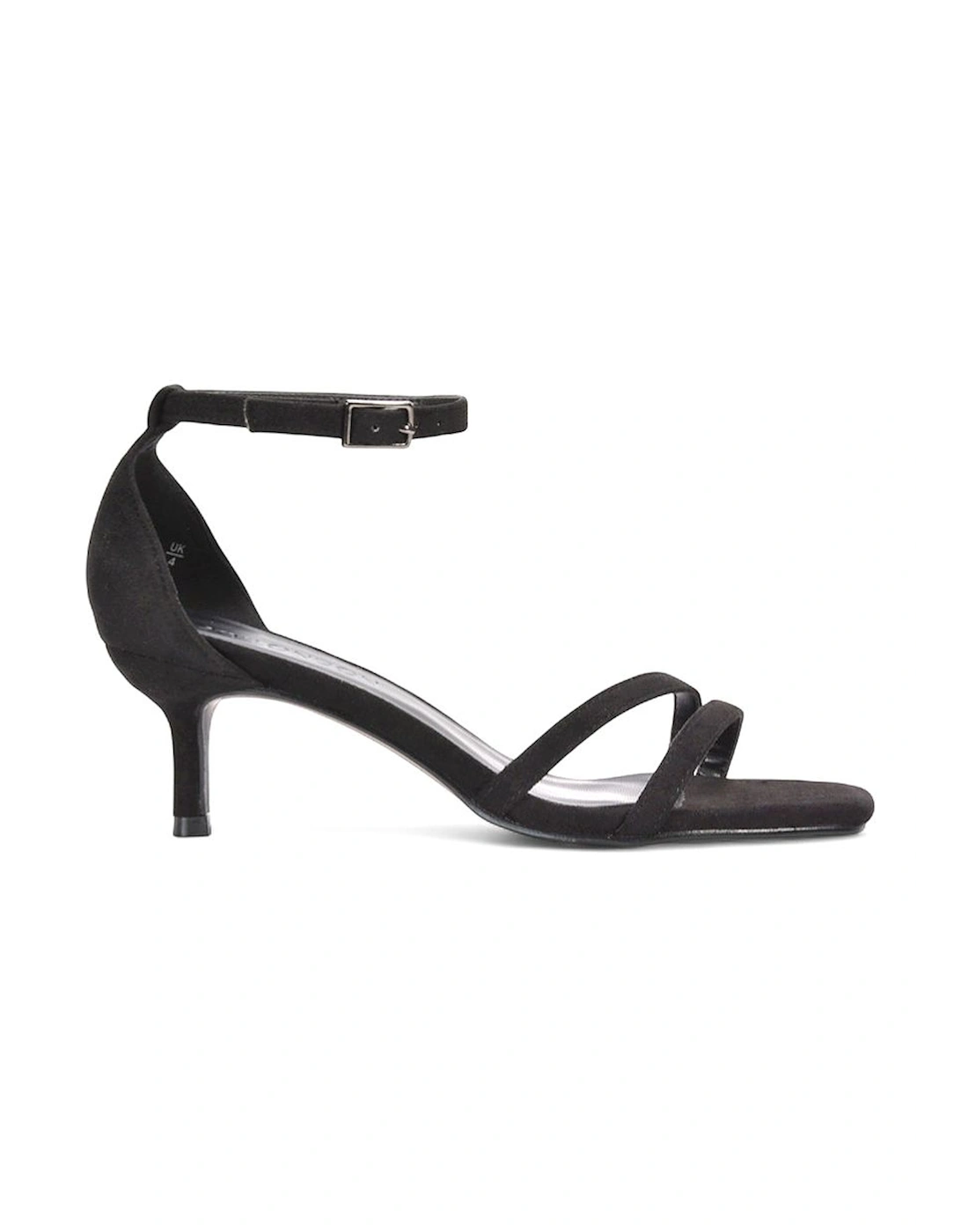 'Lea' Open Toe Strappy Low Kitten Heel Sandal Shoes, 2 of 1