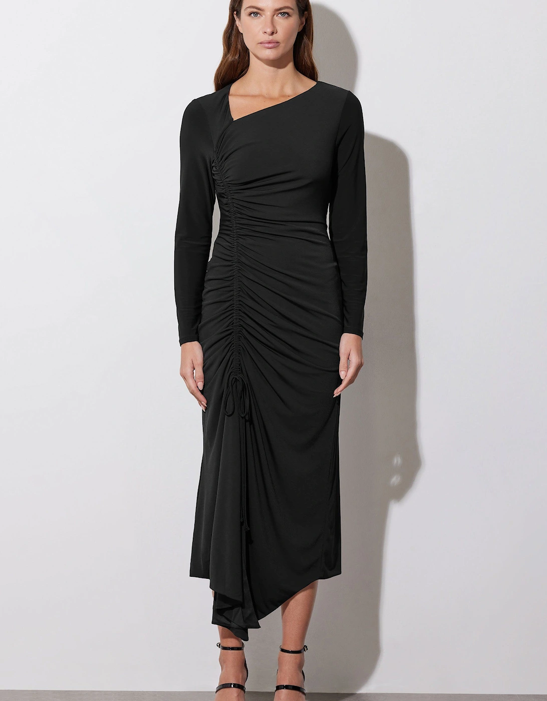 Asymmetric Ruched Dress, 2 of 1