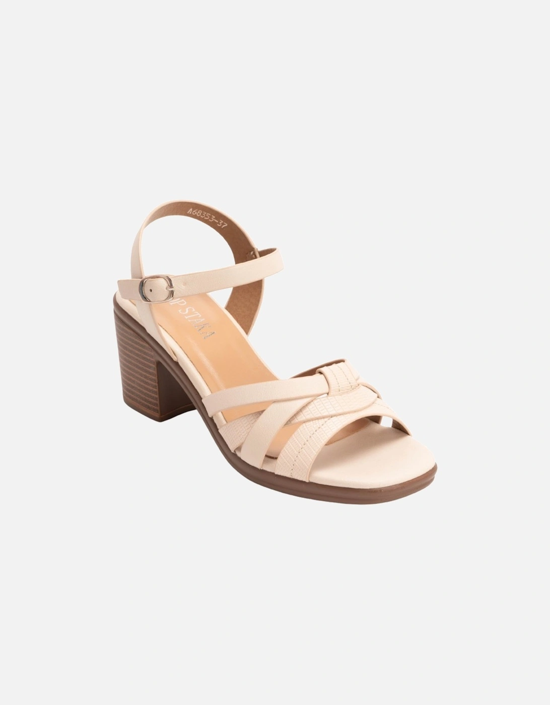 Block Heel Sandals Comfortable Mid Heel Strappy Summer Shoes with Ankle Buckle, 2 of 1