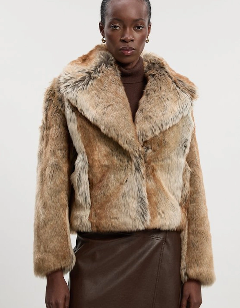 Faux Fox Fur Short Coat