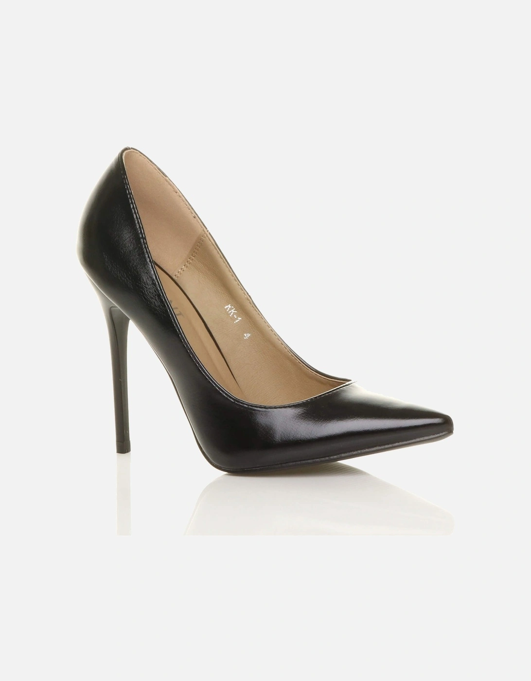 High Stiletto Heel  Faux Leather Court Shoes, 2 of 1