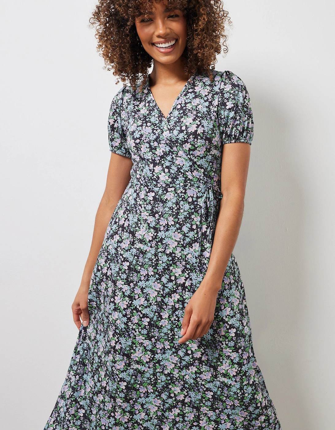 Womens Floral Print Maxi Dress, 2 of 1