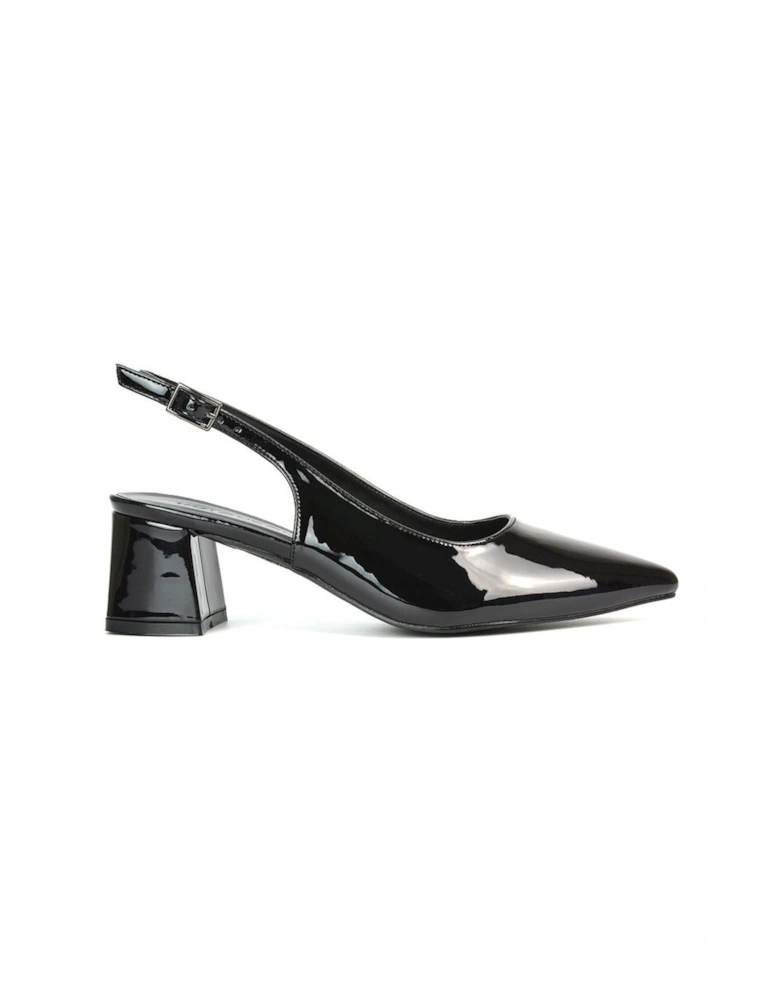 'Becky' Pointed Toe Slingback Court Shoe Heels