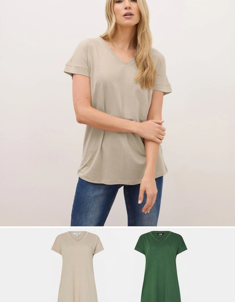 Tall 2 Pack V-Neck Modal T-Shirts