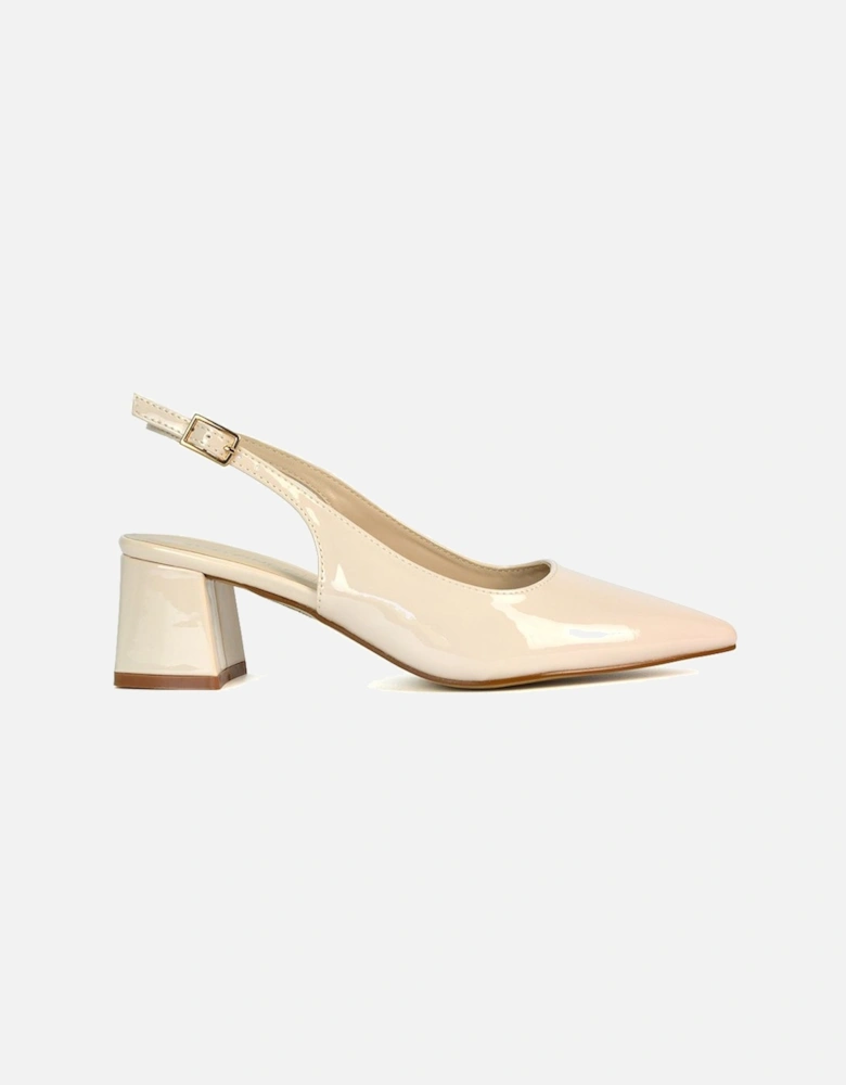 'Becky' Pointed Toe Slingback Court Shoe Heels