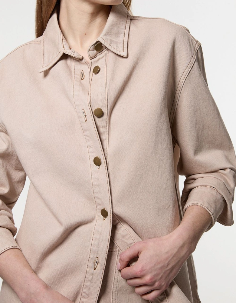 Coloured Denim Button Jacket