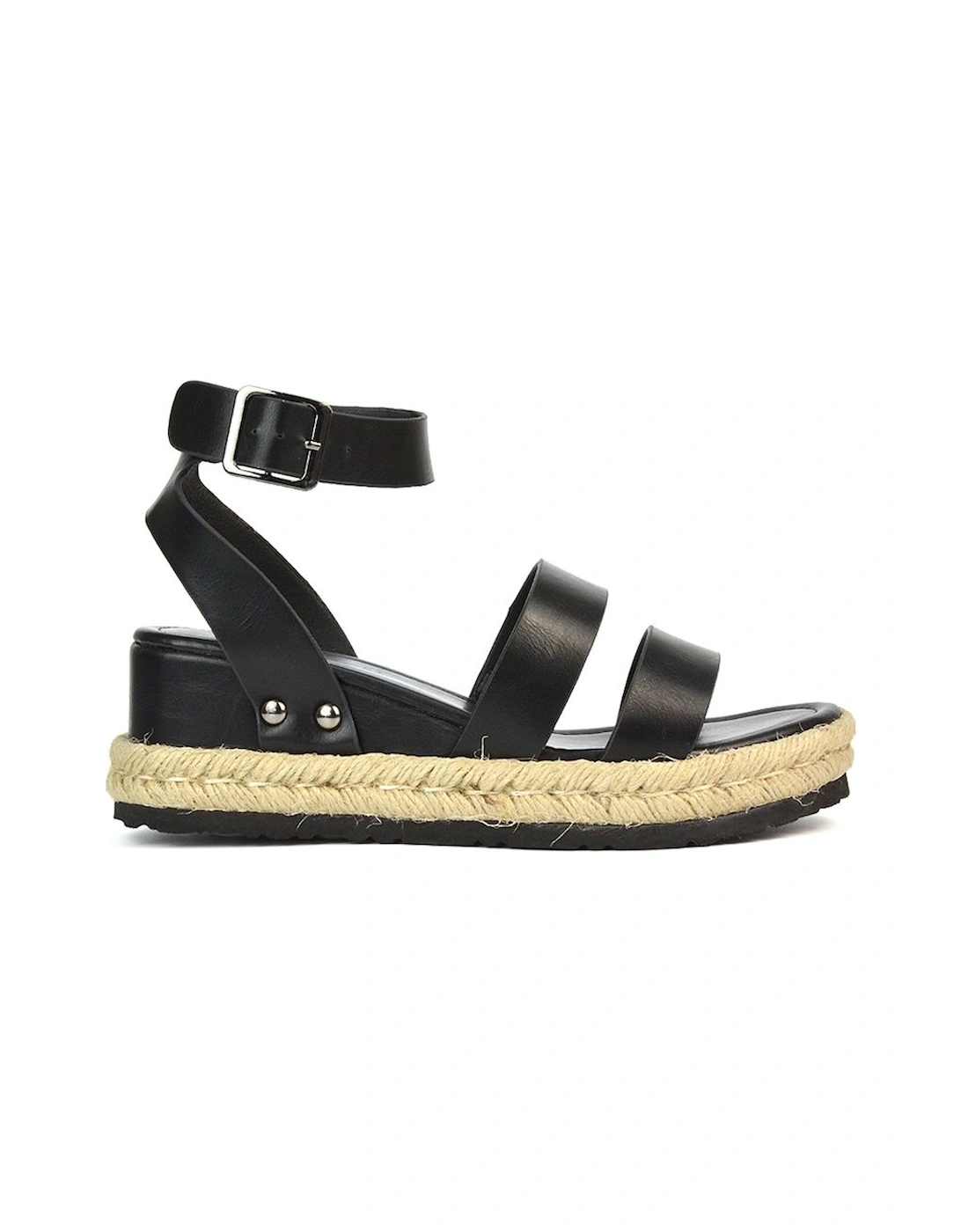 'Brook' Espadrille Platform Wedge Low Heel Sandal Shoes With Ankle Strap, 2 of 1