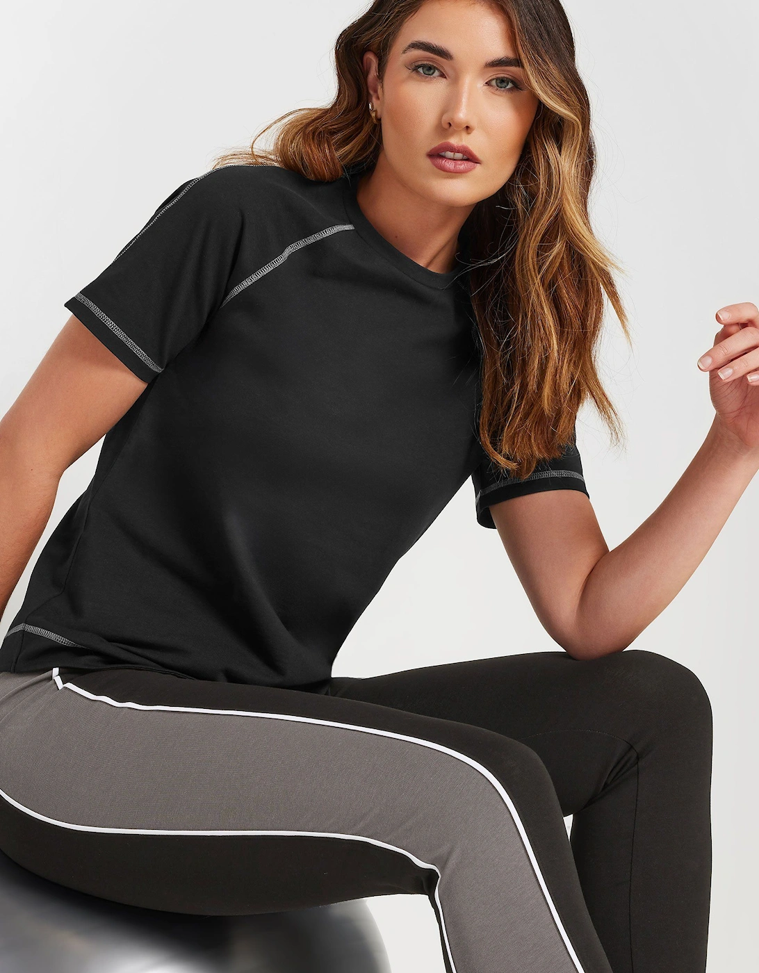 Tall Active Hemline Stitched T-Shirt, 2 of 1